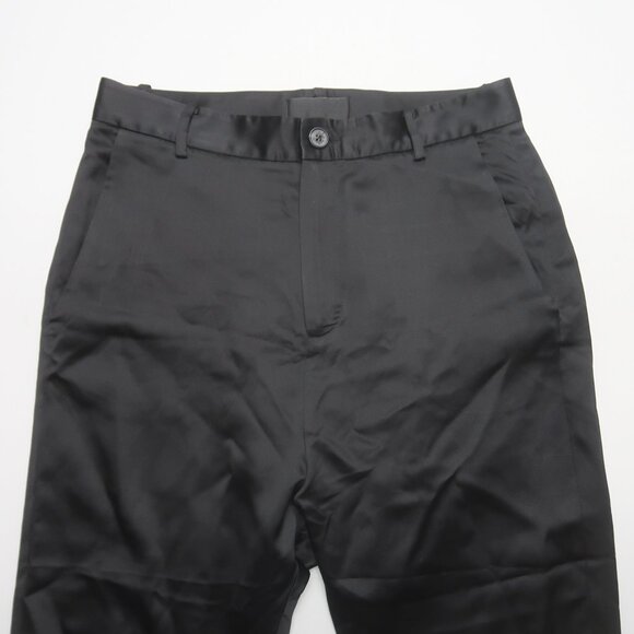 Nili Lotan Silk Satin Paris Pants Size 6 Black Drop Crotch Trousers NWT - Picture 6 of 14